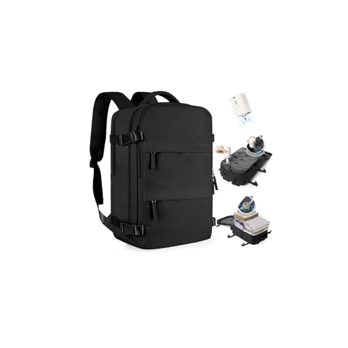 SZLX Sac à Dos Sous Vide Bagage à Main Pour Femmes, Sac à Dos Airbag Avec Système De Vide Pour Le Voyage, Ryanair Travel Ruscksack Taille Cabine Avec Pompe étanche...