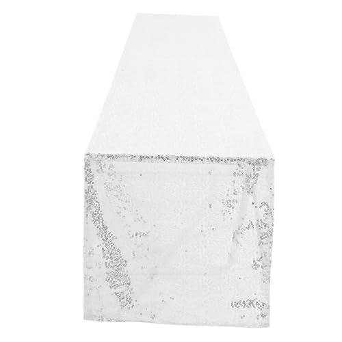 Chemin de table pailleté argenté Cabilock pour nappe festive lot de 3 pièces - 6