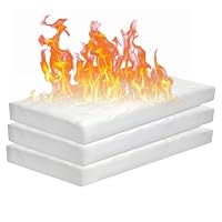 LNSYSNS Keramikwolle für Bioethanol, 3 Stück Keramik Watte aus Faserwatte, Gute Wärmedämmleistung, Weiße Brennwatte für Bioethanol, für Ethanolbrenner und Innenkamin