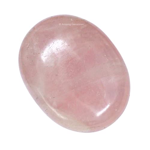 Image of Amazing Gemstone Rose Quartz Crystals and Healing Stones - Large Palm Stone Crystals Piedra - Crystal for Good Luck, Balanced Positive Energy, Meditation, Unique Stocking Stuffers Gifts for Women, Men