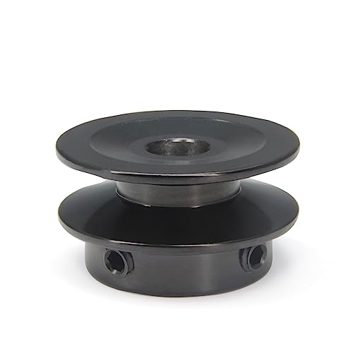 Zeberoxyz AK20 Stegscheiben mit Einzelrille, 2.0Außendurchmesser 1/2Bohrung Keilriemenscheibe aus Gusseisen für Keilriemen