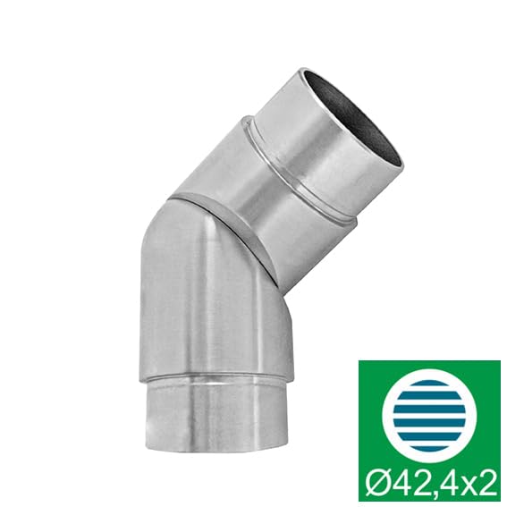 2 Raccordi Dritti Corrimano Acciaio Inox 50mm - Per Scale E Ringhiere - Foto 5