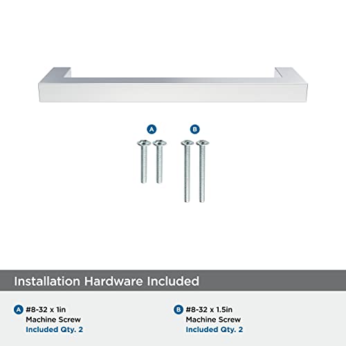 Image of Amerock | Cabinet Pull | Polished Chrome | 5-1 /16 inch (128 mm) Center-to-Center | Monument | 1 Pack | Drawer Pull | Drawer Handle | Cabinet Hardware