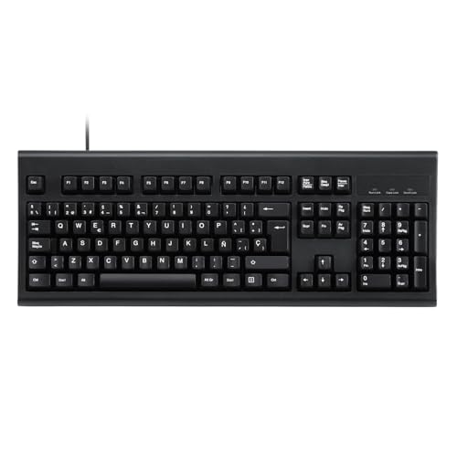 Clavier USB Perixx PERIBOARD-106 noir grand format QWERTY espagnol filaire