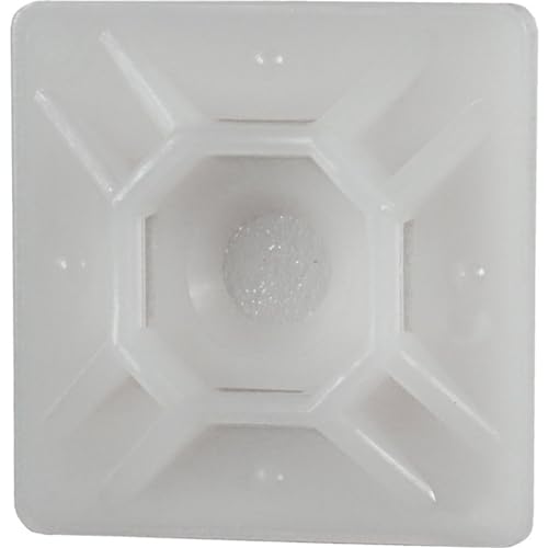 L.H. Dottie DT100S Cable Tie Mounting Base, 0.99-Inch Width by 0.2-Inch Height, Natural, 100-Pack