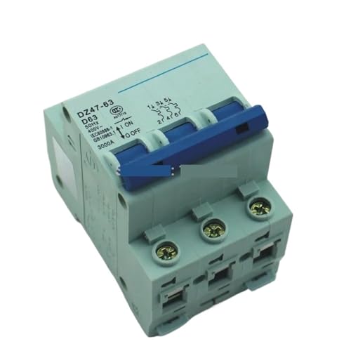 Disjoncteur DZ47-63 3P 63A Type D pour protection de réseau triphasé 415V