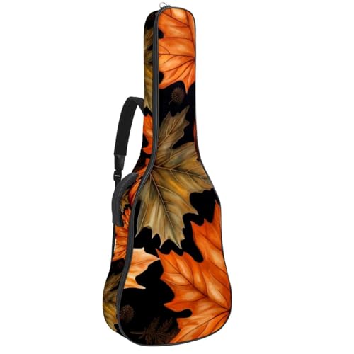 Sac pour guitare acoustique 40-42 pouces étanche motif citrouille d'automne