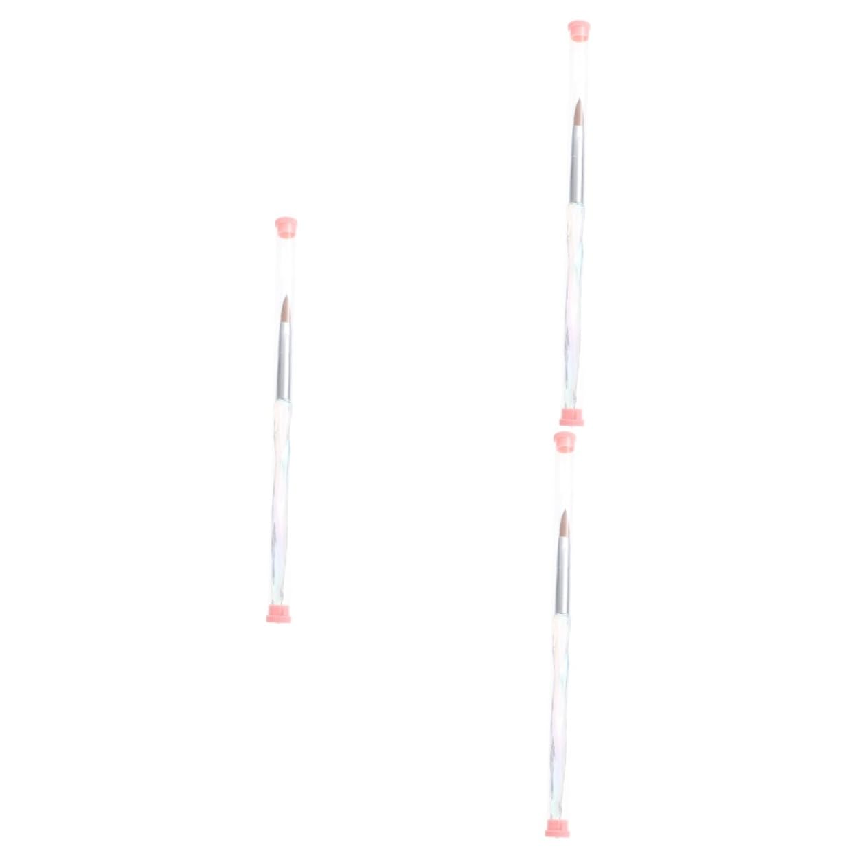 FOMIYES 3 Pezzi Nail Art Unghie Gel Unghie Strumento Manicure Pennelli Nail Art Pennello Penna Pittura Pennello Smalto Pennello Assorbimento E Flessibilità