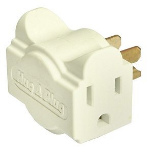HUG-A-PLUG DUAL OUTLET WALL ADAPTER, 6PK, IVORY
