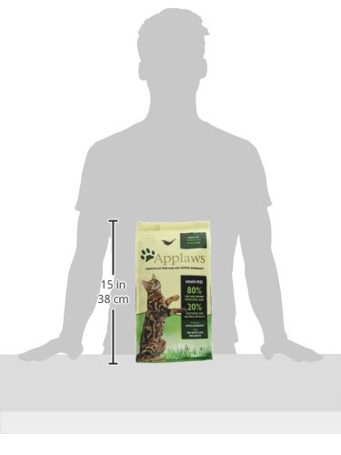 Applaws Complete and Grain Free Natural Dry Cat Food, Chicken with Lamb for Adult Cats, 2kg