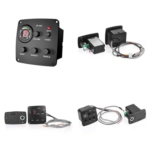 Pastilla Piezoeléctrica Ecualizador Acústico De 3 Bandas JE-303 Preamplificador Con Captador Piezoeléctrico Y Sintonizador Con Pantalla LCD Para Guitarristas Acústicos