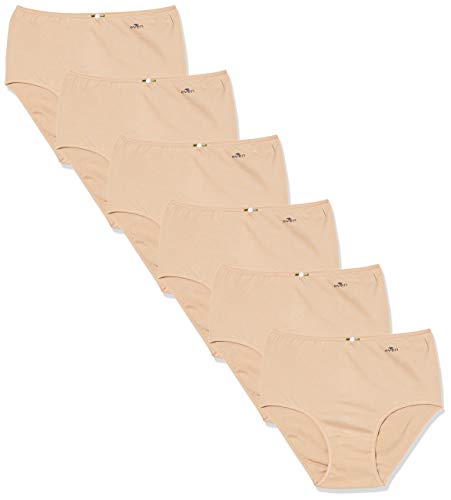 EVEN 4300/Pack 6, Braguitas para Mujer, Beige (Piel), Large