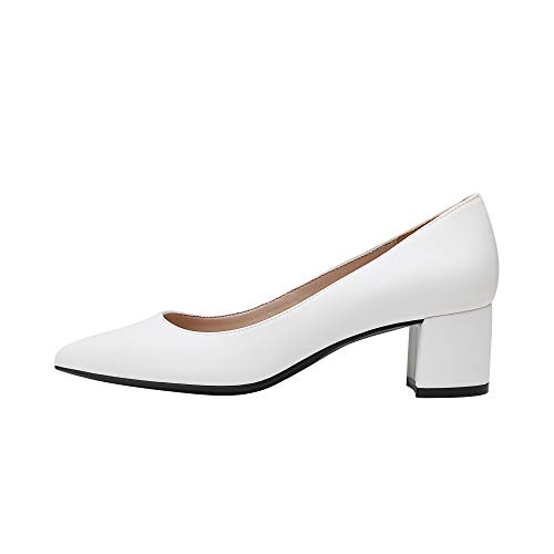 Image of DREAM PAIRS Women's Chunky Low Block Heels | 2 inch Chunky Block Heel, Closed Toe, Comfort Latex Padded Insole, Light TPR Sole, Working, Dress, Wedding Pumps Shoes