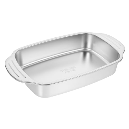 NUOBESTY Plateau à Poisson Acier Inoxydable Rectangulaire Rôtissoire pour Cuisson à Induction pour Fruits de Mer et Homards