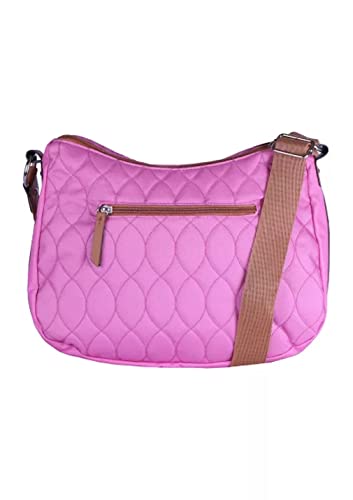 Lily Bloom Kathryn Pink Wavy Quilt Hobo Satchel Bag (Pink Wavy Quilt)