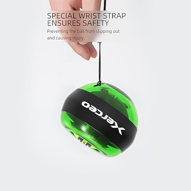 Auto-Start Power Gyro Ball, with LED Light, for Wrist & Forearm Training