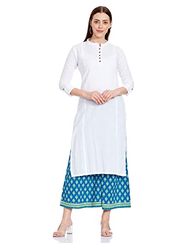Image of Amazon Brand - Myx Women's High Rise Cotton Relaxed Fit Palazzo (Available in Plus Sizes)