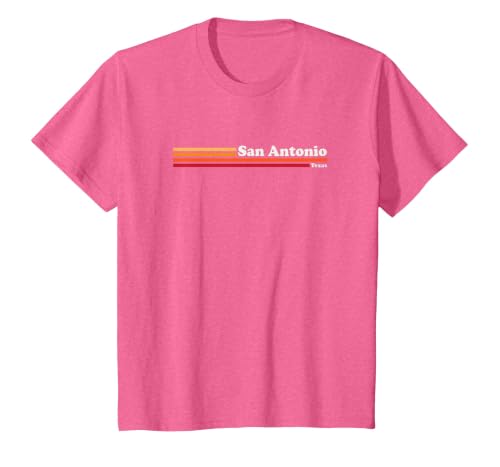 Vintage 1980s Graphic Style San Antonio Texas T-Shirt, Youth, Pink Heather, 2T