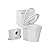 600W Macerating Toilet for Basement – Upflush Toilet System with Dual Flush Rear Outlet, Connects Sink & Tub, Includes Toilet Bowl, Water Tank & Macerator Pump – by NIMFLO