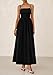 PRETTYGARDEN Women's Smocked Maxi Dresses 2025 Summer Beach Sundress Casual Spaghetti Strap Swing A Line Long Flowy Dress (Black,X-Large)