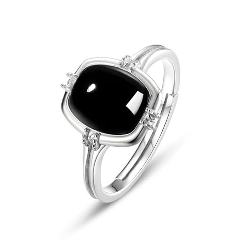 Bague agate noire argent 925 idéale pour sublimer vos tenues