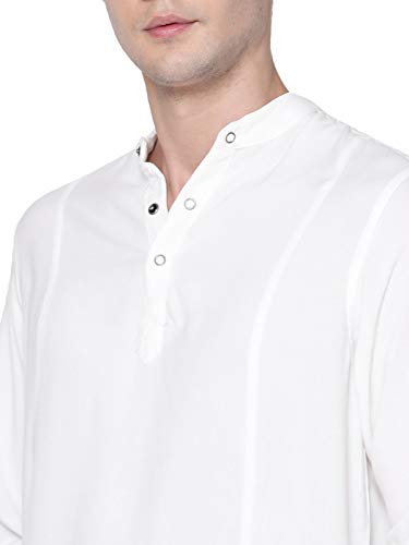 Image of Identiti Men Solid Slim Fit 100% Viscose Casual Shirt /Kurta for Men