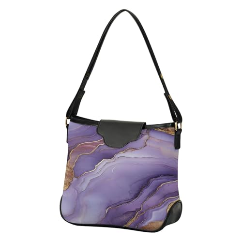 Sac fourre-tout tendance pour le voyage et le travail en marbre violet chic