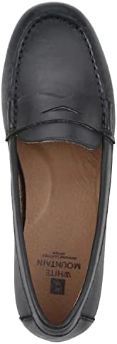 WHITE MOUNTAIN Women's Deutzia Penny-Moc Loafer, Black/Leather, 11 M | Image 5