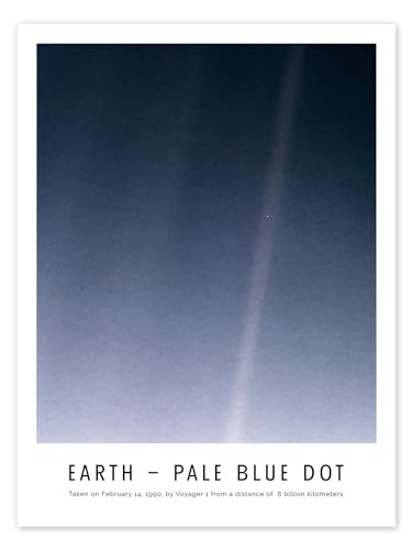 Earth – Pale Blue Dot Poster de NASA 30 x 40 cm Bleu Tableaux Décoration murale