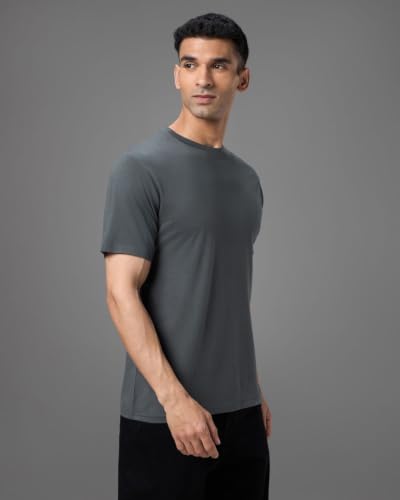 Image of Wellbi Bamboo Men's Tshirt - Ultra-Soft, Breathable & Sustainable | Premium Cotton Blend for Supreme Comfort | Stylish & Eco-Friendly T-Shirt for Men | Tshirt Men Cotton