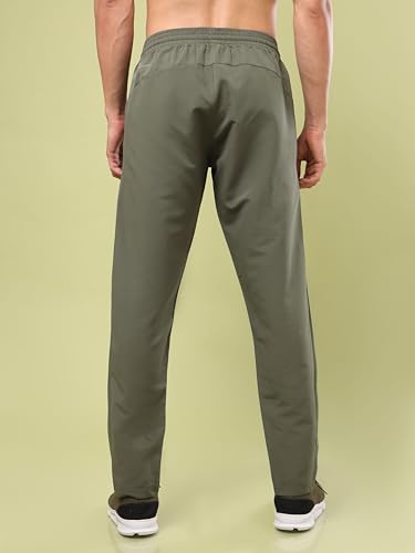 Image of TECHNOSPORT Mens Regular Fit Solid Woven Track Pant for Activewear, Regular Use and Quick Dry, (Non- Stretchable)
