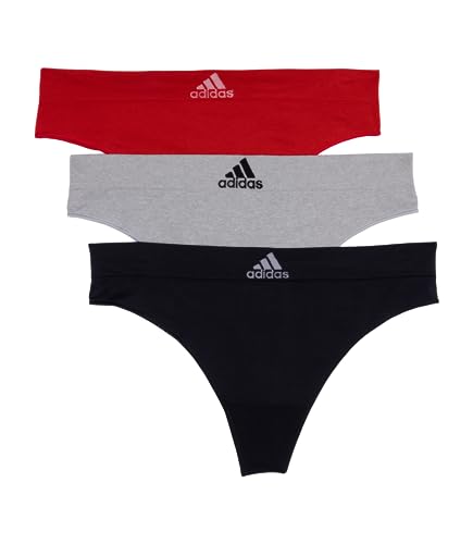 Image of adidas womens Seamless Thong Underwear 3-pack