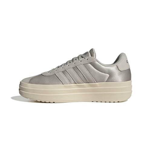 Image of adidas Womens Vl Court Bold Lace Up Sneakers Shoes Casual - Pink