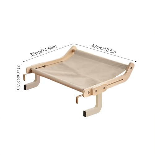 Hamaca para gatos con ventosas resistentes y asiento para ventana de alféizar 3