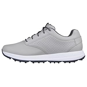 Skechers GO Golf Elite 5 Legend, Zapatillas Hombre, Grey Leather/Trim, 44 EU