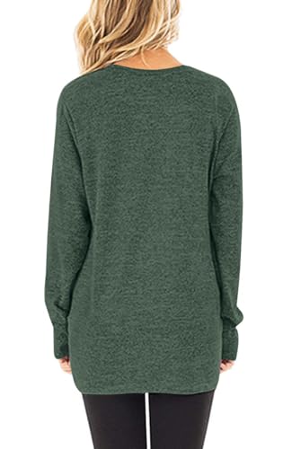 Jescakoo Tunic Tops to Wear with Leggings Long Sleeve V Neck T Shirts Fall Outfits 2025 Casual Loose Fit S-3XL3