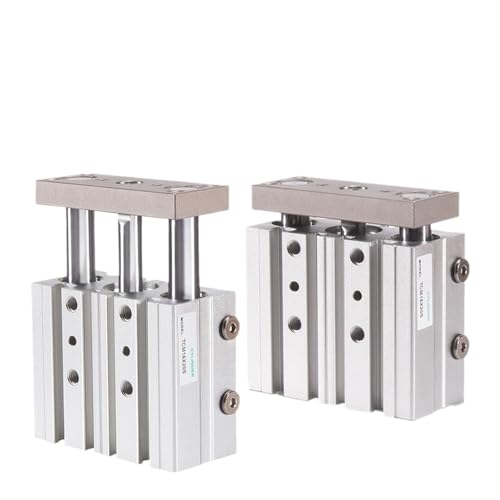 Cilindro de tres ejes con varilla guía industrial neumática TCM16X50S