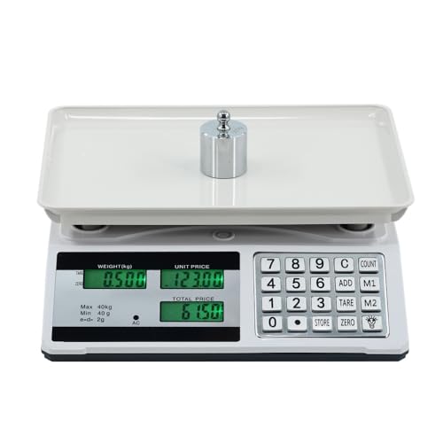 Askifoz�f�W�^���X�P�[�� �d�q�� 30kg ���i�v�Z�X�P�[�� 10g�P�ʂ� �v���@�\�ƕ��܈����@�\ �t���f�B�X�v���C �f���A���X�N���[�� �ʕ� ��� ���̔̔� �_�Y�� �f���J�e�b�Z���ɓK���Ă��܂� (�X�`�[���{�^�� + LCD�f�B�X�v���C,�v���X�`�b