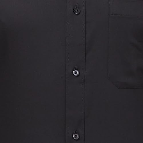 Image of Raymond Men's Contemporary Fit Solid Pattern Pure Cotton Full Sleeve Semi Cut Away Collar Formal Shirt