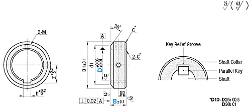 Shaft Collars with Key Groove - Set Screw 20mm 1pc