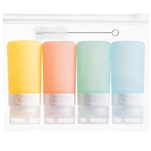 Comparison: Best Salad Dressing Container 9 MICEBAY Condiment Squeeze Bottles for Sauces, 2-oz Mini Silicone Salad Dressing Container to Go with Reusable Sandwich Bag, Leakproof Ketchup Bottle for Bento Lunch Box, 4 Pack, Candies