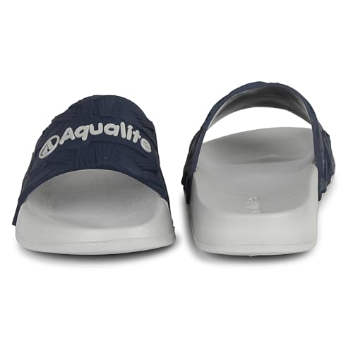 Image of Aqualite NEO-266 Men Slide Slippers with Comfotable Sole Slip-On Flat Flip Flops, Sliders, Chappal & Comfort Insole Slipper for Men