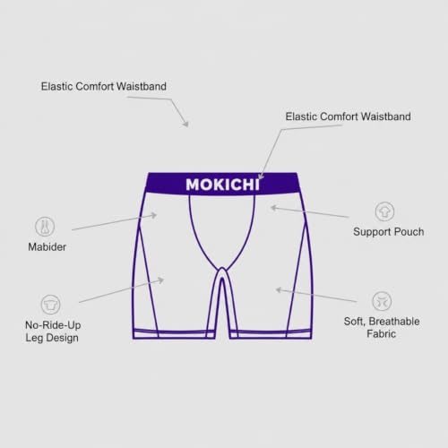 Image of Men's Printed Boxer Briefs | Stretchable Trunks with Comfortable Elastic Waistband | Multicolour Innerwear Pack of 5