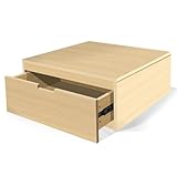 LYASIL Laundry Pedestal with Storage Drawer, Heavy Duty Washer Dryer Pedestal 28" Universal Fit Anti-Vibration Washing Machine Riser, 770 LBS Capacity (Light Oak)