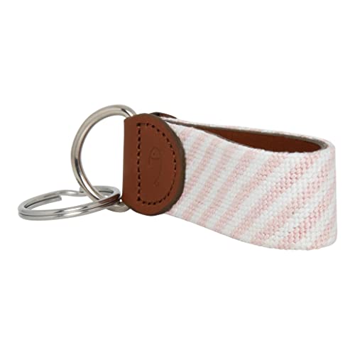 Image of Leather Hand-Stitched Needlepoint Key Fob or Key Chain