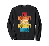 Photo Gallery i love courtney personalizzato retro pattern nome felpa Photo Gallery i love courtney personalizzato retro pattern nome felpa