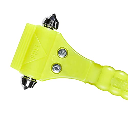 Lifehammer Brand Safety Hammer, The Original Emergency Escape And Rescue Tool With Seatbelt Cutter, Made In The Netherlands, Glow In The Dark Yellow #TOP3