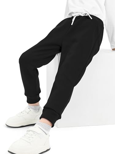 Resinta 3 Pack Kids and Toddlers Boys Pull-On Fleece Sweatpants Active Joggers Pants Basic Track Pants for Boys4