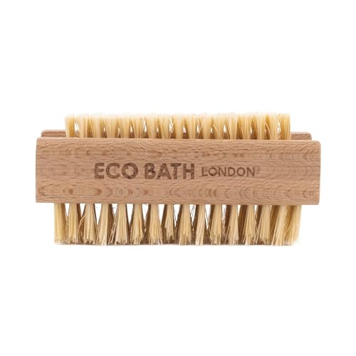 Cepillo de uñas de sisal natural Eco Bath, cepillos de uñas para limpiar uñas, cepillo de limpieza de uñas respetuoso con el medio ambiente y con cerdas duras, limpieza de uñas con sisal duro