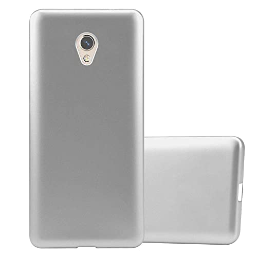 Cadorabo Custodia per ZTE Blade V7 in ARGENTO METALLICO - Morbida Cover Protettiva Sottile di Silicone TPU con Bordo Protezione - Ultra Slim Case Antiurto Gel Back Bumper Guscio